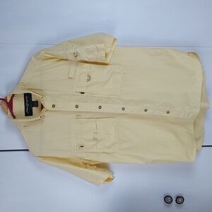 Shaw Brigsby Mens Ventilated Lightweight Fishing Hiking golf Shirt Yellow Sz.M